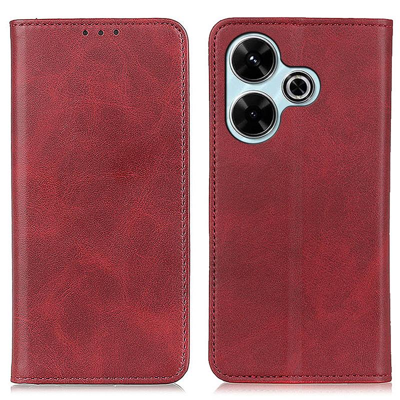 For Xiaomi Redmi 13 5G/13 4G Case Split Leather Phone Cover Stand Hidden Magnetic Adsorption