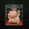 Solar-Powered Waving Maneki-neko Ornament, 2-Inch, Attracts Wealth for Office Desk or Cashier Counter Decoration