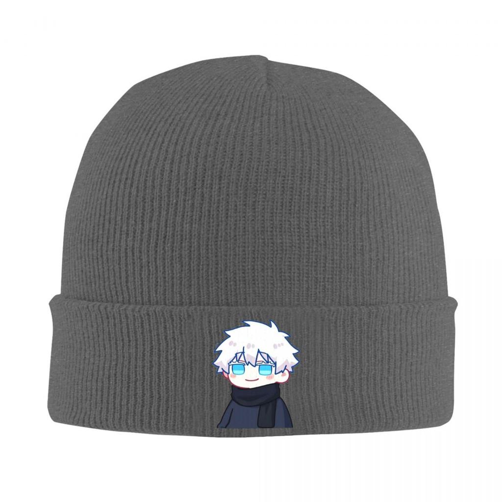 Gojo Manga Kawaii Japanese Anime Warm Knitted Cap Hip Hop Bonnet Hat Autumn Winter Outdoor Beanies Hats for Men Women Adult