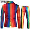 Herbst und Winter Herren Freizeitanzug Anzug Herren 3D bedruckter Anzug 2-teiliges Set