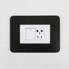 1PC Modern Light Switch Metal Sticker Decorative Switch Protective Cover Aluminum Socket Frame Cover Plug Surround Socket Plate