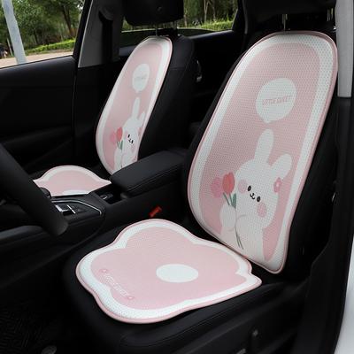 Cartoon Car Seat Cover Cushion Bear Rabbit Tulip Pattern Seats Protector Pad Interior Accessories For Summer