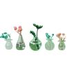5PCS Ceramic Vase Refrigerator Magnet Mini Flower Arrangement Nordic Personality Home Photo Message Board Stickers Decor Diy Toy