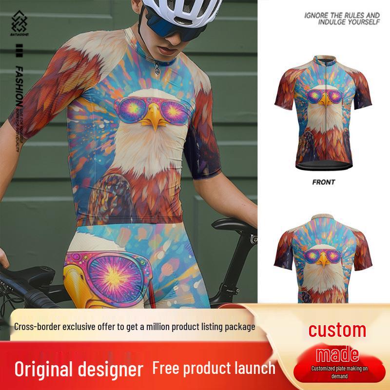 

2025 Women s Quick-Dry Fun Print Cycling Jersey - Short Sleeve Summer Bike Top 3XL