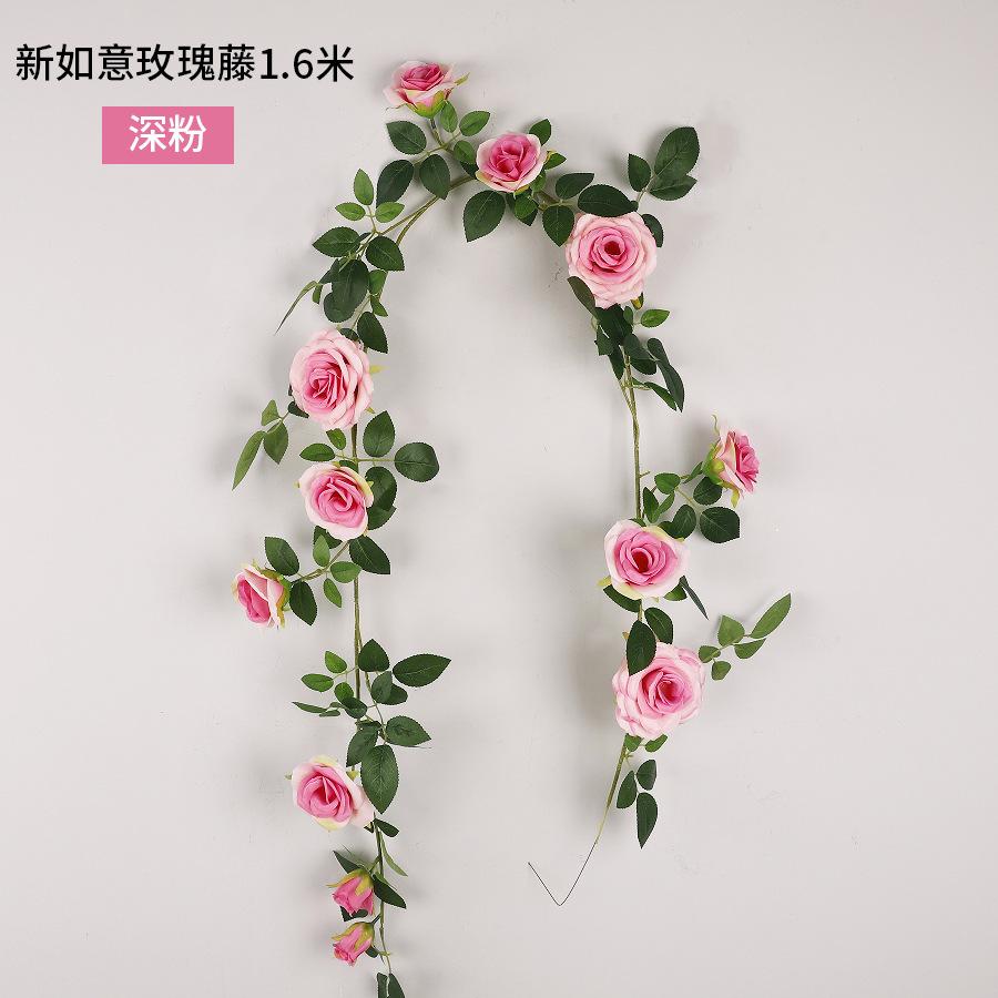 Simulation rose vine plastic hanging vine door head decoration wedding ornament imitation vine rose vine vine vine vine