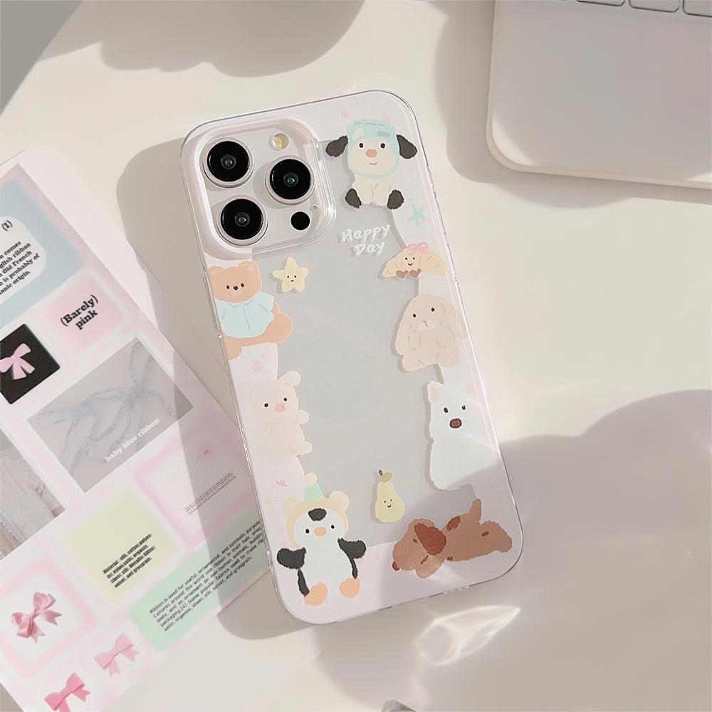 Children's Fun Pink Animal IPhone 16 IPhone 14 Promax Suitable for 15 Cute 11 Soft 14