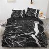 Marble King Queen Duvet Cover Cool Black White Texture Pattern Bedding Set Teens Adults 2 3pcs Polyester Quilt Cover