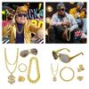 Hip Hop Costume Kit 80s 90s Cosplay Outfit Jewelry Cool Rapper Accessories Gifts