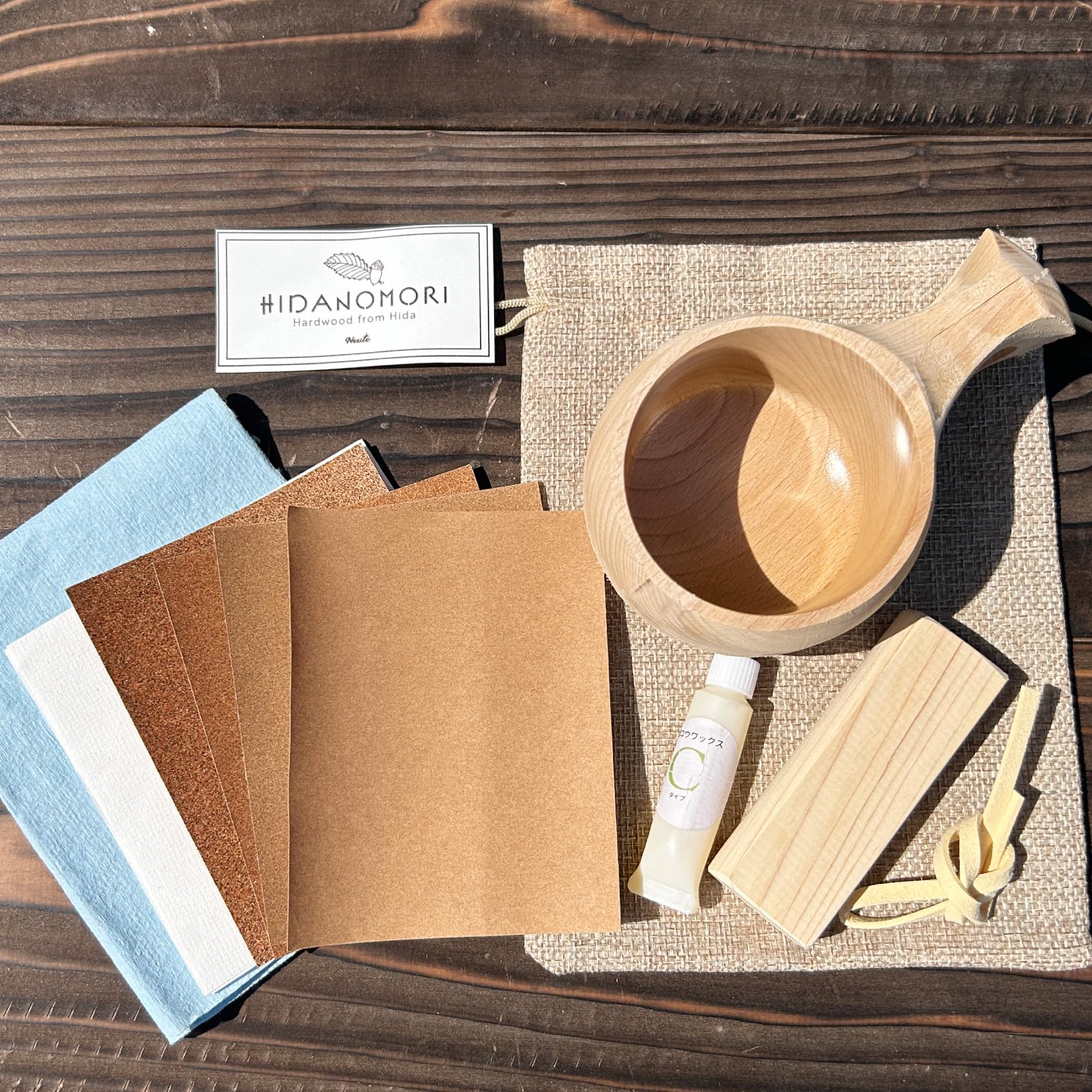 

Набор для начинающих Newie Kuksa DIY, Деревянная кружка, Сделано в Японии из натурального бука Хида, 150 мл, Включает сумку для хранения, Идеально подходит для кемпинга, отдыха на природе