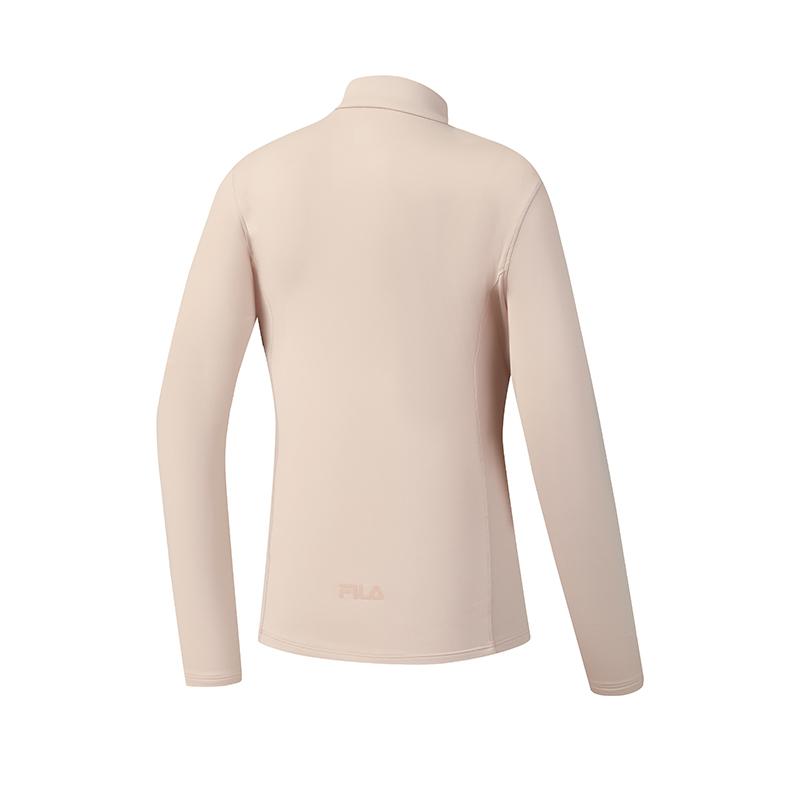 FILA Fleece Version Simple Sports Training Comfortable Versatile Warm Long Sleeve T-Shirt Women tops Pink A11W611219FPK