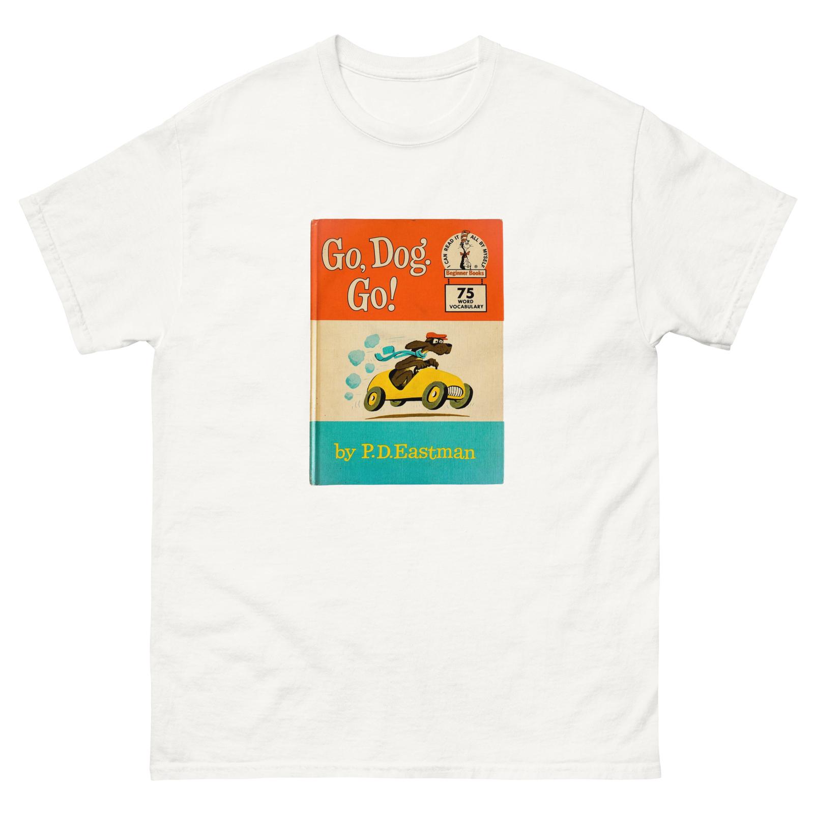Vintage 1961 Go Dog Go Book Cover Unisex T-Shirt Mens Womens Tees Top XL