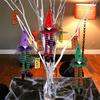 Set Of 5 Colorful Witch Hat Party Decorations Halloween Hanging Pendants Easy to Install Window Ornament for Home