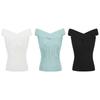 Women's Cross V Neck Ribbed Knit Tank Top Sleeveless Slim Fit Casual Crop Top