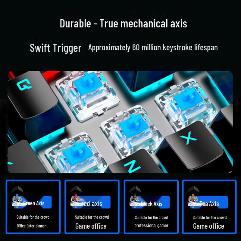 AOC GK410 Wired Mechanical Keyboard with Mouse Pad