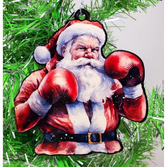Generic Santa Claus Boxing Boxer Ornament (J51)