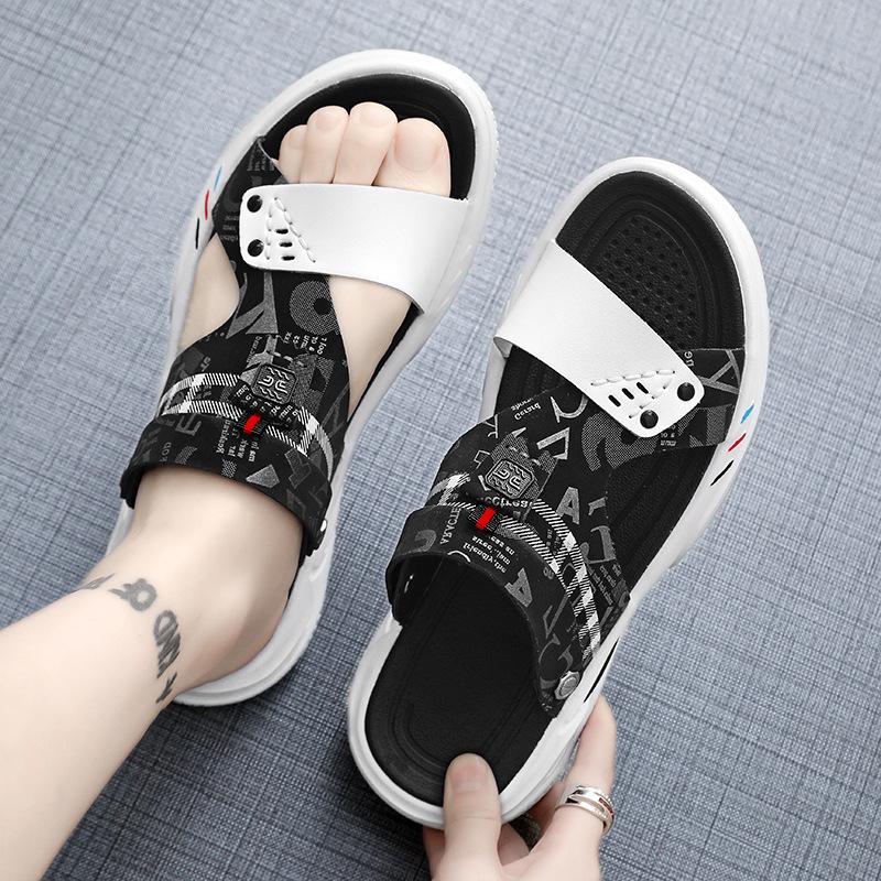 

Сандалии мужские летние трендовые верхняя одежда мужские для вождения двойного назначения нескользящие износостойкие на мягкой подошве спортивные пляжные классные тапочки 39 чёрный