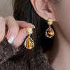 Vintage Brown Resin Tiger Eye Stone New Earrings For Women Statement Fashion Stud Earring Personality Melard Color Jewelry