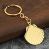 Zinc Alloy Key Holder Beach Shell Keychain  Shape Metal Decorative Backpack Charms Ring  Handbags Backpacks Car Chain Theme Keychain