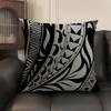 Autumu Maori Tribe Samoa Polynesia Cushion Cover Natural Linen Organic Fabric DoubleSided Printing Sofa Home Decor Breathable