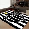 Black And White Stripes With Star Printed Office Carpet Chair Cushion  Entryway Rug, Rugs for Living Room, Bedroom Christmas gifts