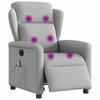 VidaXL Fauteuil de massage inclinable électrique gris nuage tissu 3303133