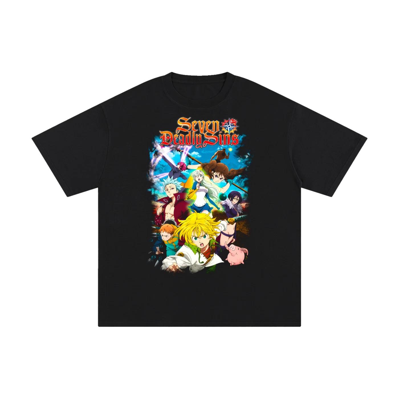 Seven Deadly Sins T-Shirt Manga Anime Meloidas All Protagonist Tee All Size 120