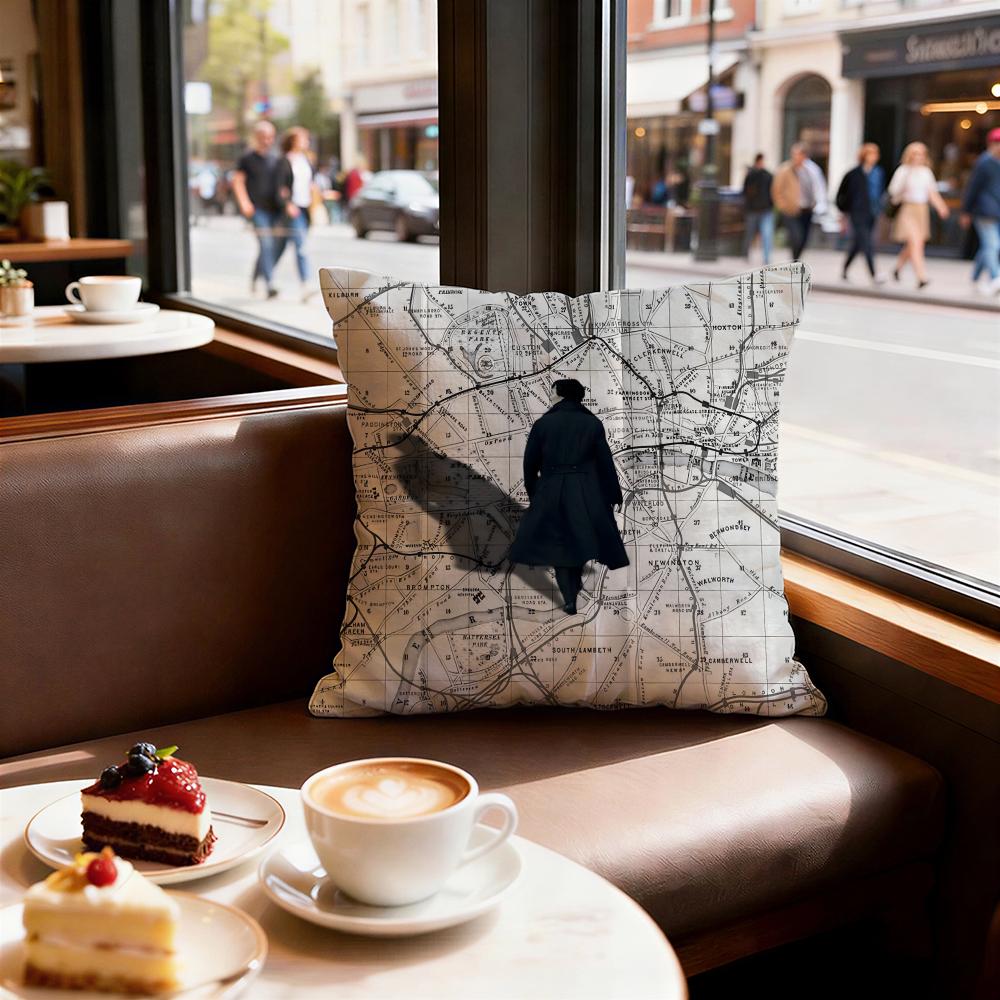 Literary Sherlock Holmes Cushion Cover Decorative Cushions Covers Cover Sofa x Pillow Piece x x Pillowcase