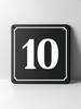 Metal House Number Sign, Black White Contrast, Outdoor Wall Decor for Home Street