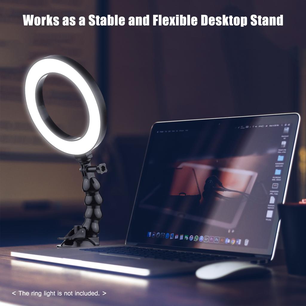 16cm 6.3in Flexible Suction Cup Mount Windshield Suction Cup Phone Mount 360 degrees Rotatable 1 4 Inch Screw Connector