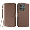 For Motorola Edge 60 Pro 5G Leather Case Wallet Stand Phone Cover with Wrist Strap
