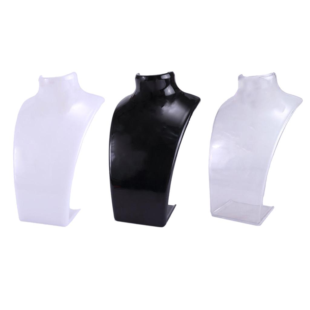 New Acrylic Mannequin Necklace Display Bust Stand Jewelry Holder Rack For Necklaces Pendant Earrings Display Stand Shelf