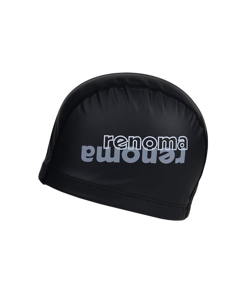 Lenomasuyeongbog Adult Text Pu Long Hair Swim Cap Black Ro-Rc2E008-Bk