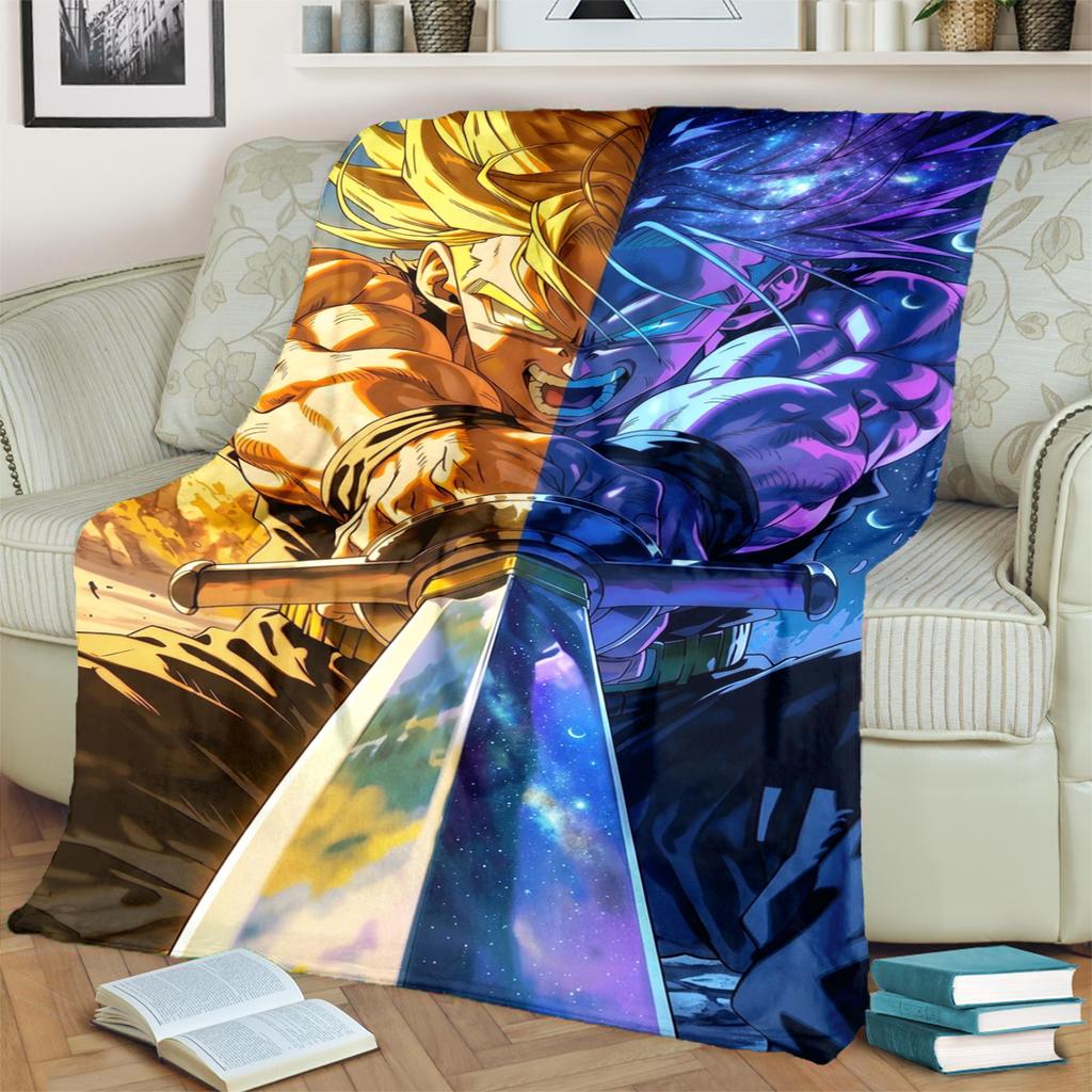 Comfortable Dragon Ball! Flannel Print Blanket for Bedrooms, Sofas, Beds, Chairs, Picnics, Travel