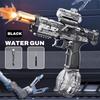 Flame Effect Electric Water Gun with Light Summer Pool Beach Outdoor Shooting Game Toy Gift for Children and Adults