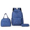 Three-Piece Backpack Set Student School Bag Cute Printed Large-Capacity Backpack Computer Bag with Lunch Bag Pen Bag