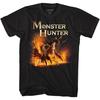 Monster Hunter Video Game Beast Black Adult T-Shirt Tee
