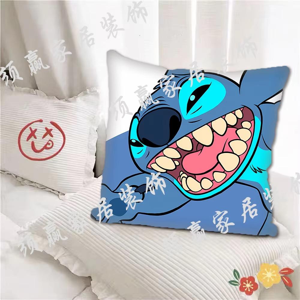 Super Soft Pillowcase [Stitch] Cartoon Anime Pillow Dormitory Bedroom Pillow Cushion Student Day Gift 45x45 Home Decoration