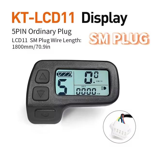 Electric Bicycle Display Screen 24V 36V 48V for KT Controller E-bike Accessories Parts KT Display KT-LCD11 Mini Display