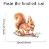 Cartoon Cute Squirrel with Pinecone Wall Sticker for Kids Room Kindergarten Home Decor Self-Adhesive Removable Decal