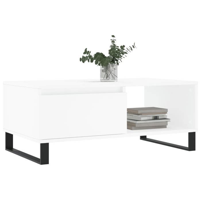 VidaXL Coffee Table White 90x50x36.5 Cm Engineered Wood 830572