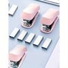 1pc Pink 3-In-1 Mini Stapler, Saddle Stapler and Staple Remover Set (Capacity: 830 Staples) Back To School, Back To School, School Supplies