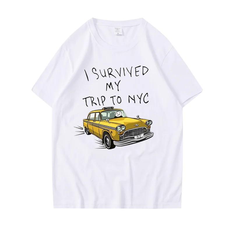 

Tom Holland Same Style Tees I Survived My Trip To NYC Print Tops Casual Streetwear Men Women Unisex Fashion T Shirt S