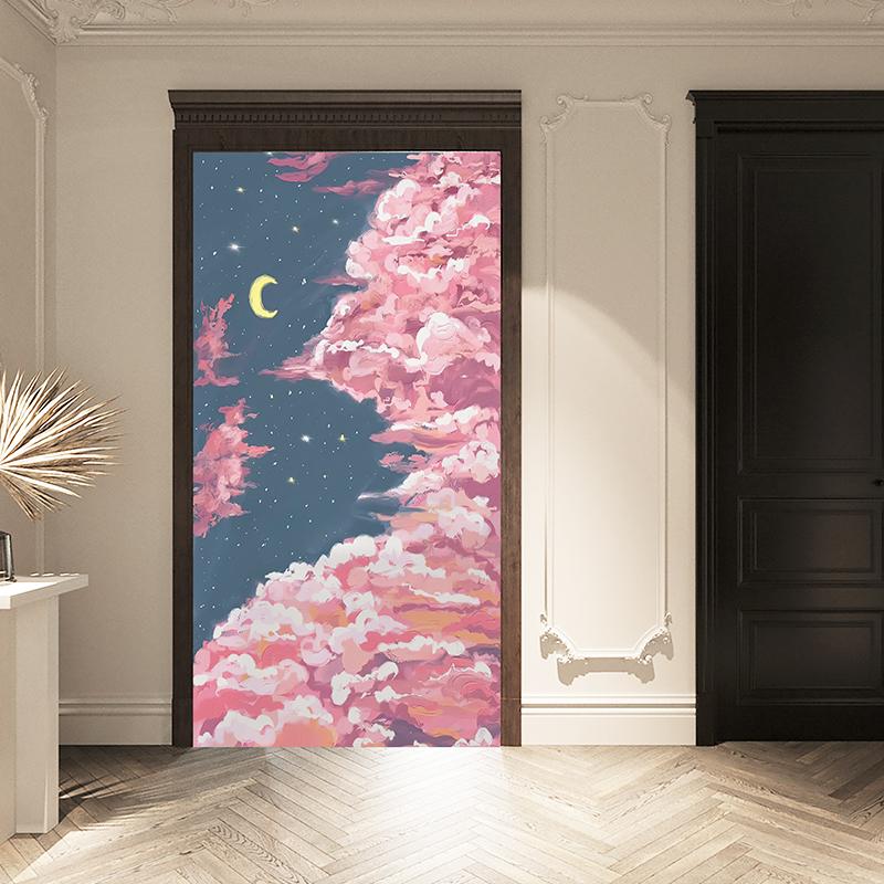 Pastorale Style Oil Painting Window Film Small Fresh Plants Glass Sticker Privacy Protection Static Stained Glass Films Decor