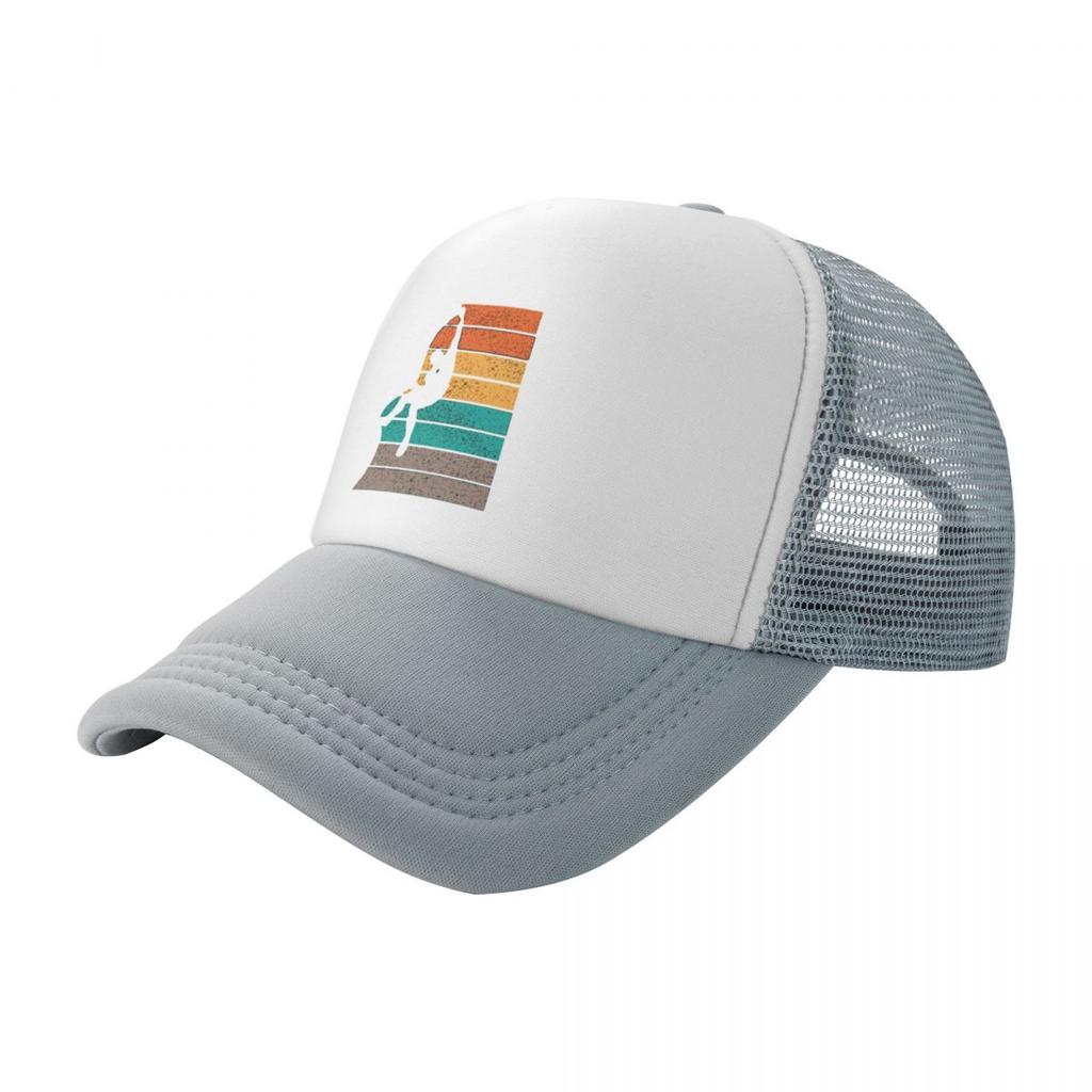 Vintage Rock Climbing State Outline Trucker Hat Retro Outdoor Casual Mesh Baseball Cap Unisex