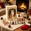 Cute Pet Pendant Set Christmas Advent Calendar, 24 Day Countdown Box with Cat Dog Kids Holiday Surprise Gift Cow Acrylic Ornaments, Festive