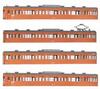 Greenmax N Gauge JNR (JR) 103 Series Low-Frequency, Non-Unit Windows, Air Conditioning, Orange, Basic 4-Car Body Kit A 18001 Model Train