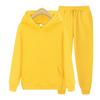 Fashion Solid Color Sports Casual Pullover Hoodie Fleece Men's Hooded Two-piece Set