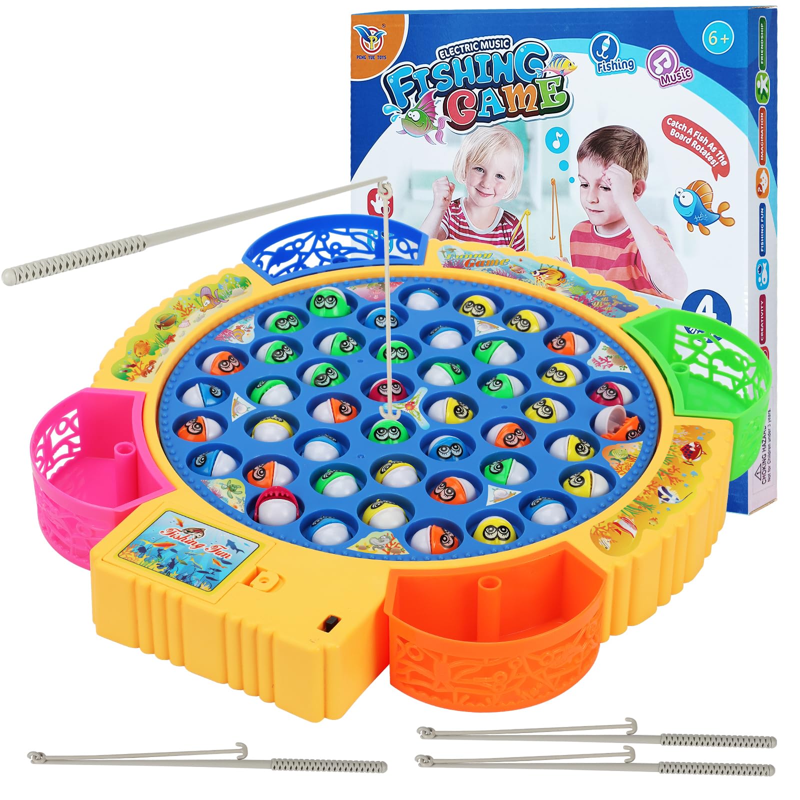 

Absdefen Fishing Spinning Fishing Electric Electric Popular Toy for Birthday Kindergarten Entry Christmas Random Color Game, Fish, Toy, Toy, Fishing,