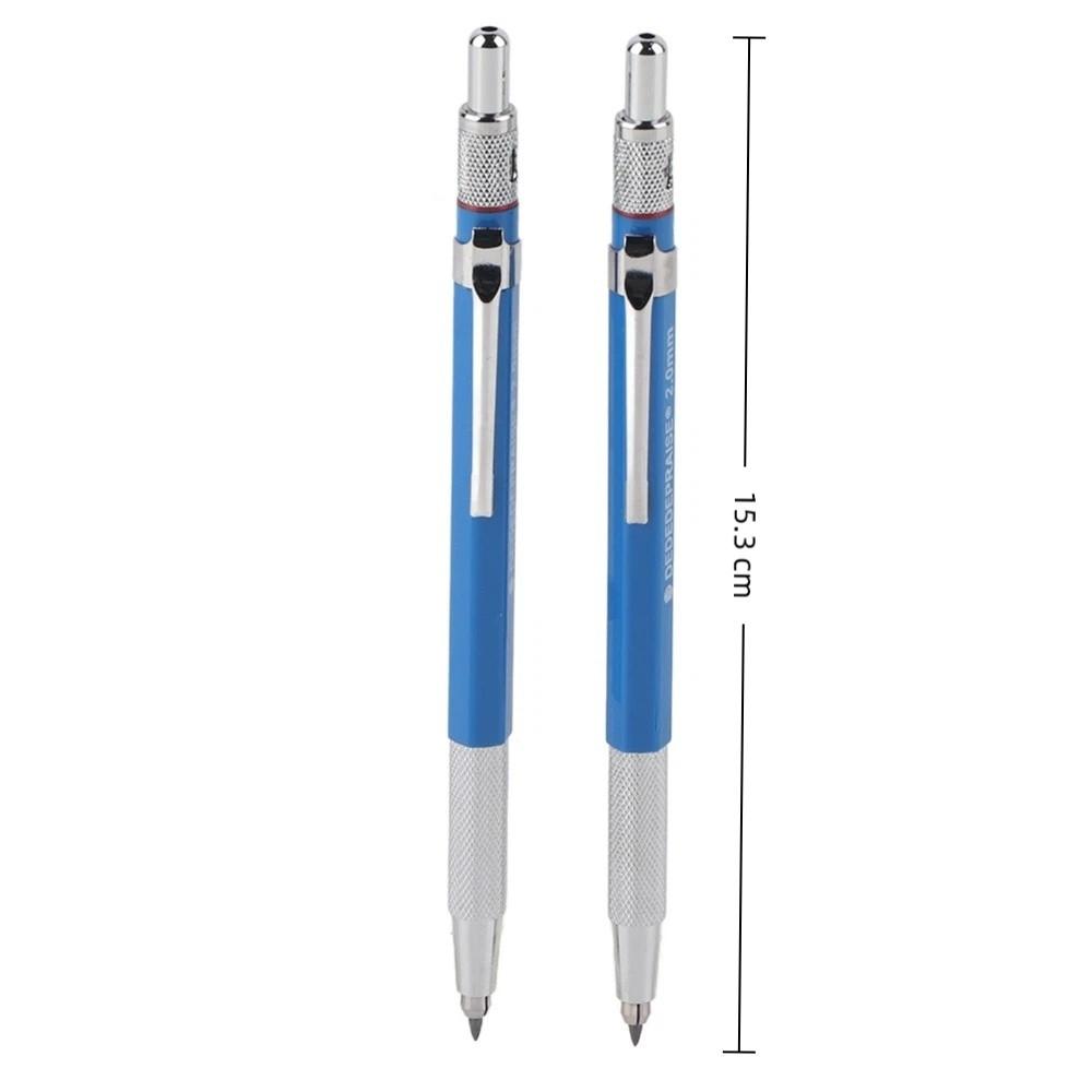2PCS 6in Metal Drafting Pencil Stable Lead Output Sketch Writing Pencil Sketch Creation