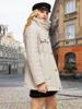 Herbst Winter Mittleren Alters Damenmode Kurzen Stil Stehkragen Baumwolle gefütterte Jacke